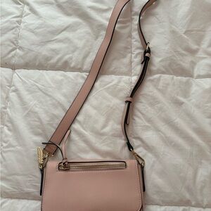 Indigo Blush Crossbody Bag with Gold Accents